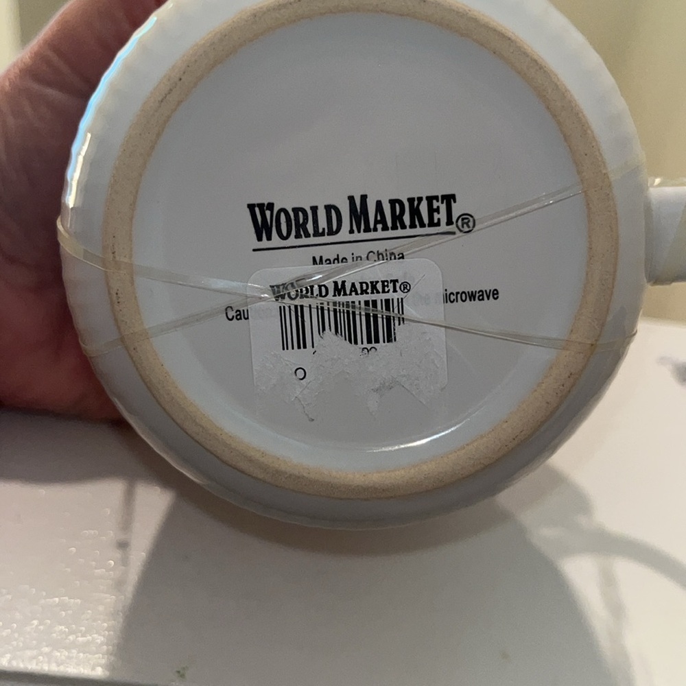 Cost Plus World Market Ceramic Mug with Brown and White Design - Picture 2 of 2